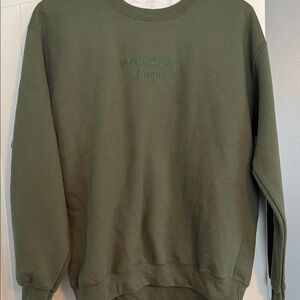 “Professional Yapper” Green Crewneck Sweater